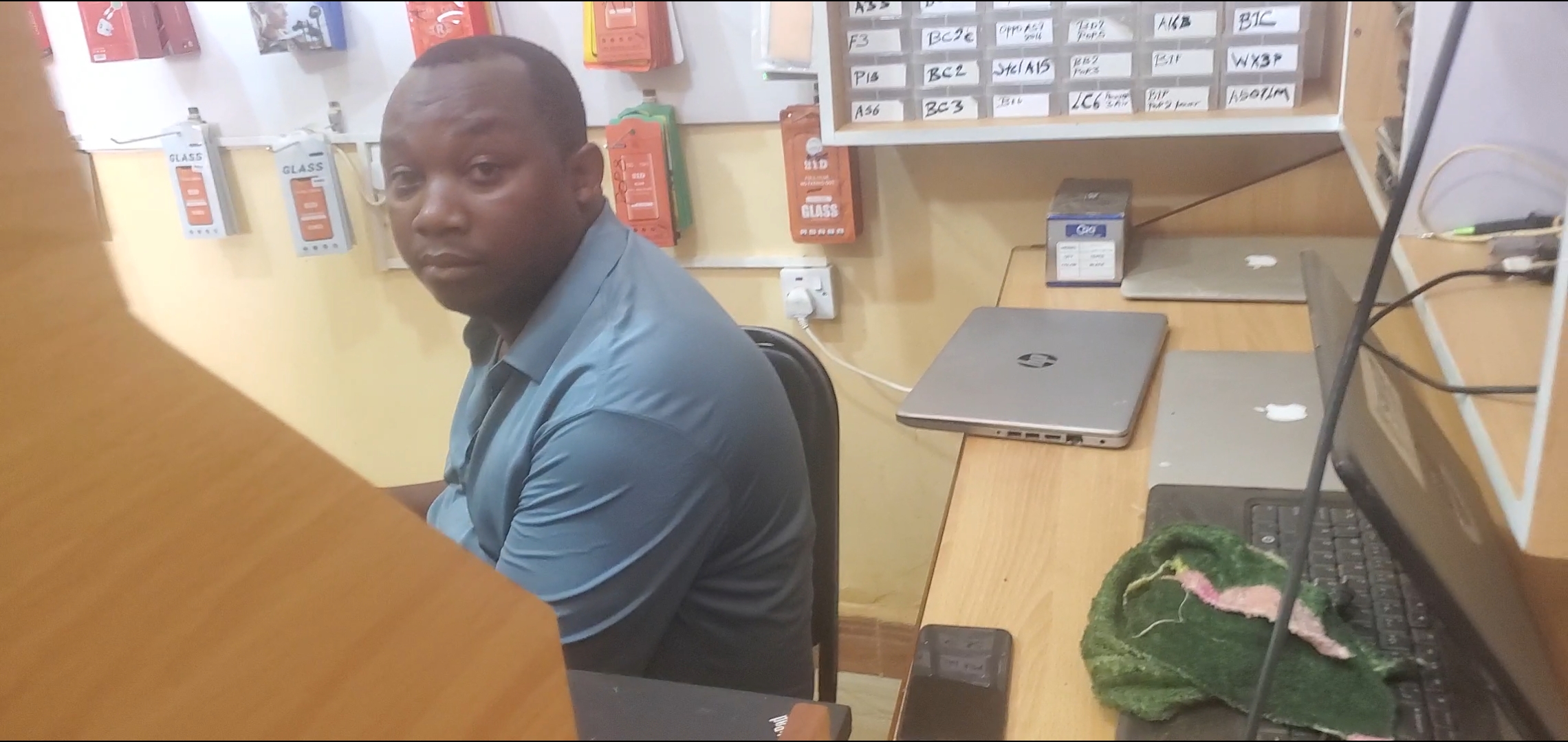 Shabani Aime at work